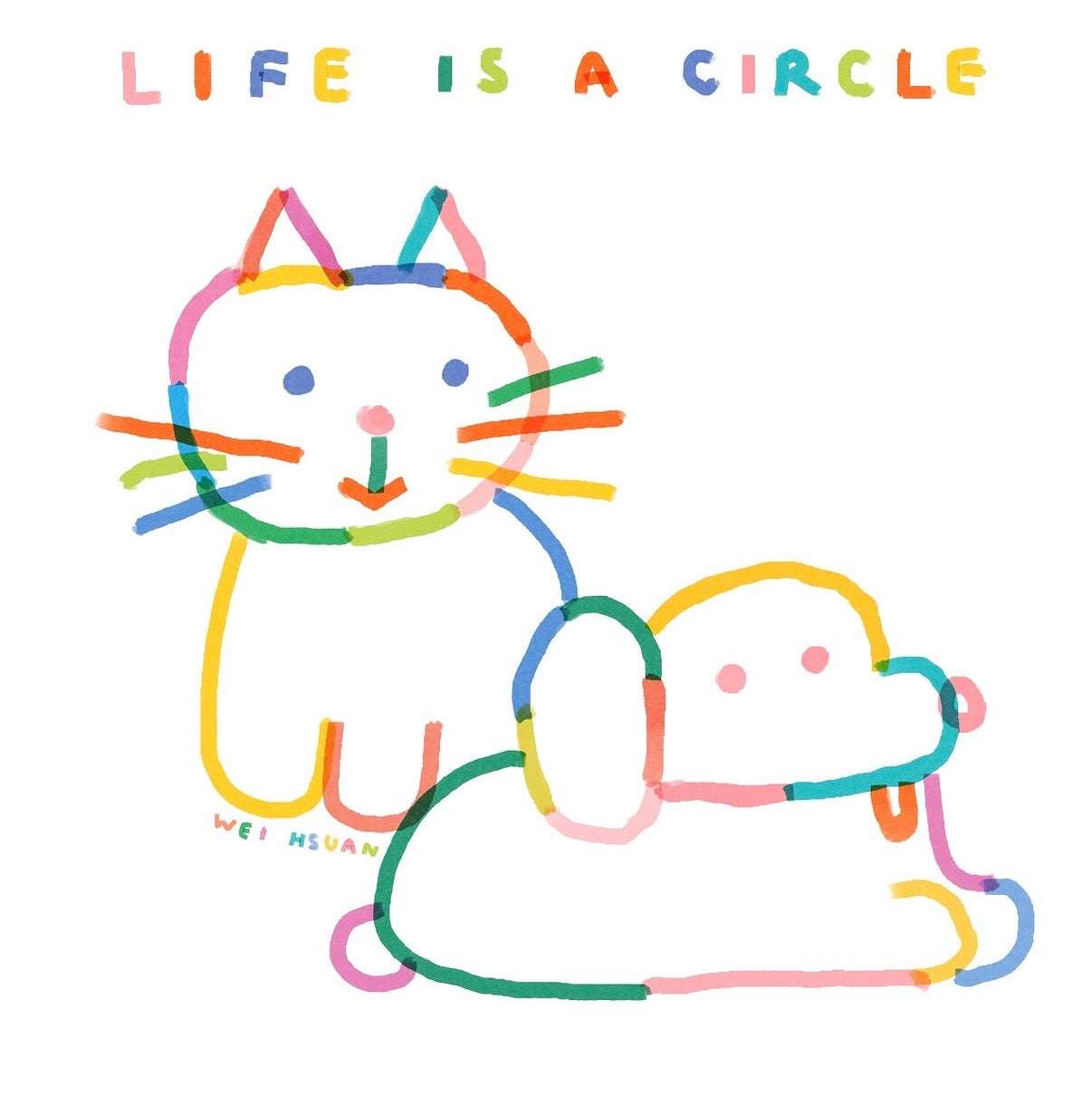 Postcard - “Life is a Circle”